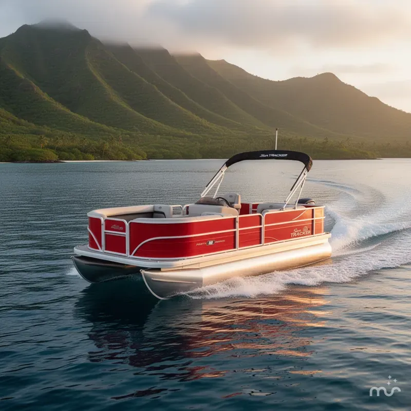 Slide: The Image of Sun Tracker Party Barge 18 DLX 2026 - 4