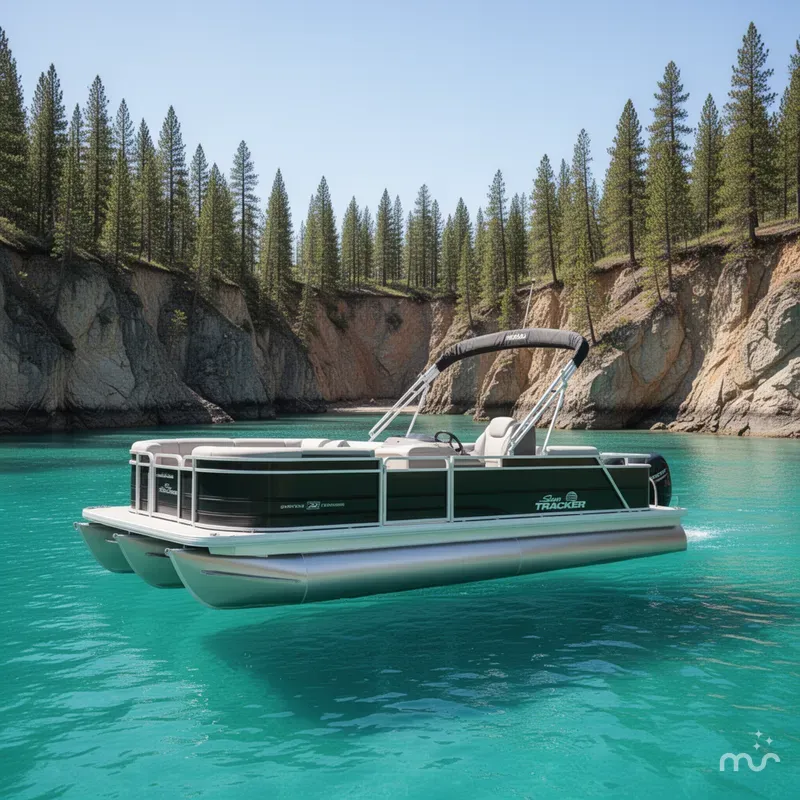 The Image of Sun Tracker Party Barge 22 RF DLX 2026 - 0