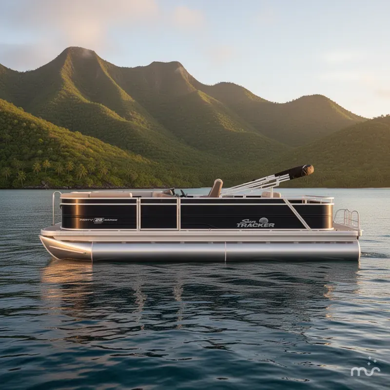 Slide: The Image of Sun Tracker Party Barge 22 RF DLX 2026 - 2