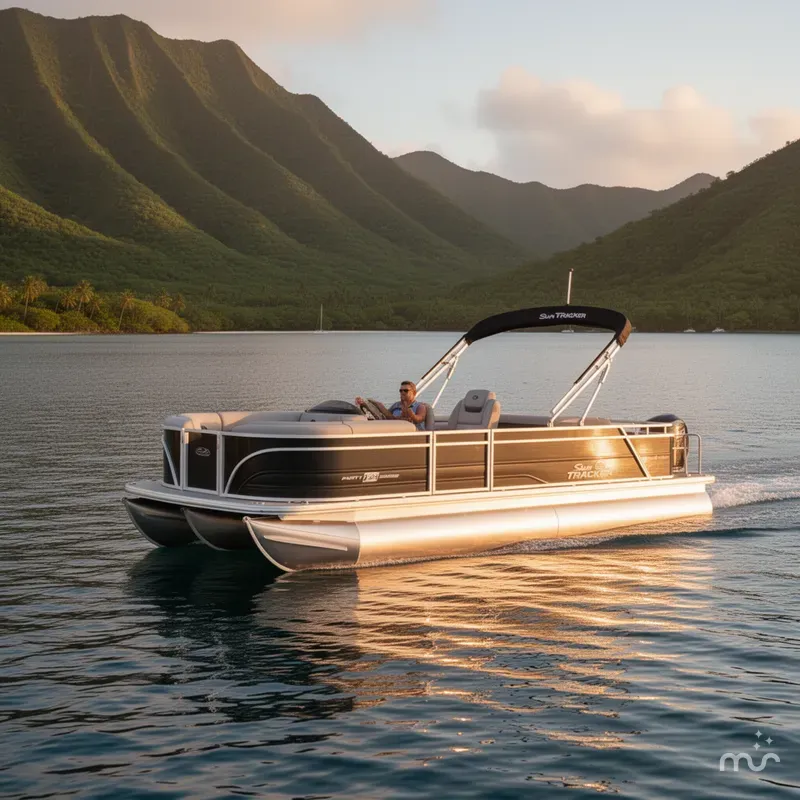 Slide: The Image of Sun Tracker Party Barge 22 RF DLX 2026 - 4