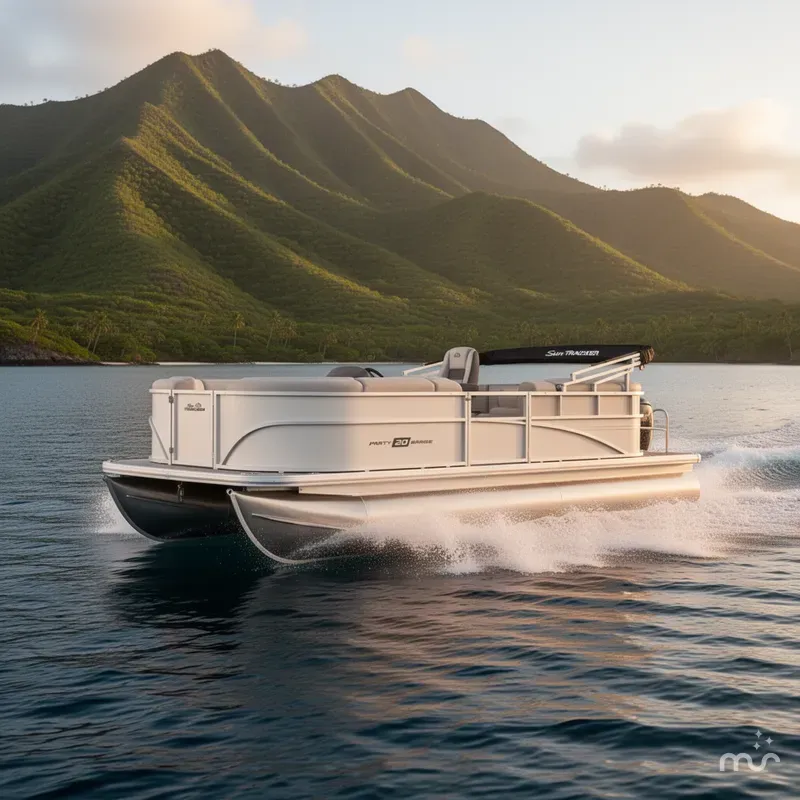 Slide: The Image of Sun Tracker Party Barge 20 DLX 2026 - 4
