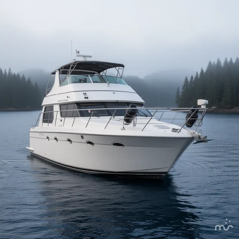 Slide: The Image of Carver Yachts 450 Voyager Pilothouse 2000 - 1