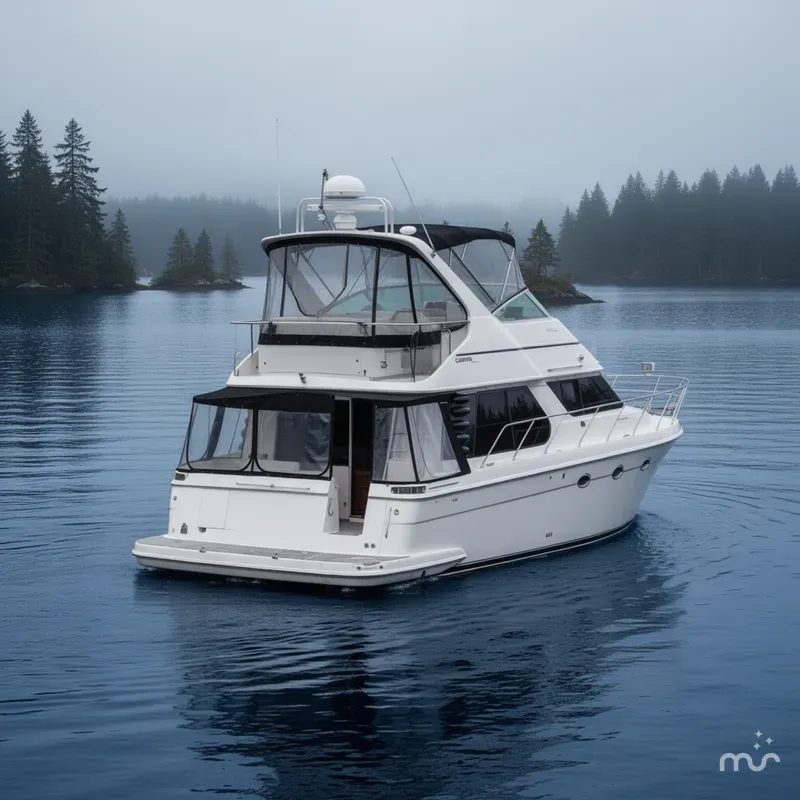 Slide: The Image of Carver Yachts 450 Voyager Pilothouse 2000 - 3