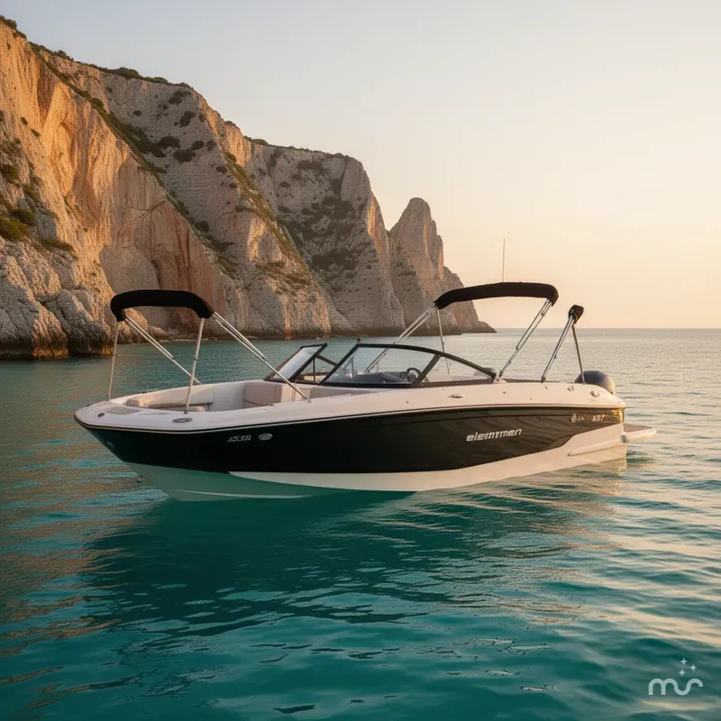 Slide: The Image of Bayliner Deck Boat Element XR7 2016 - 2