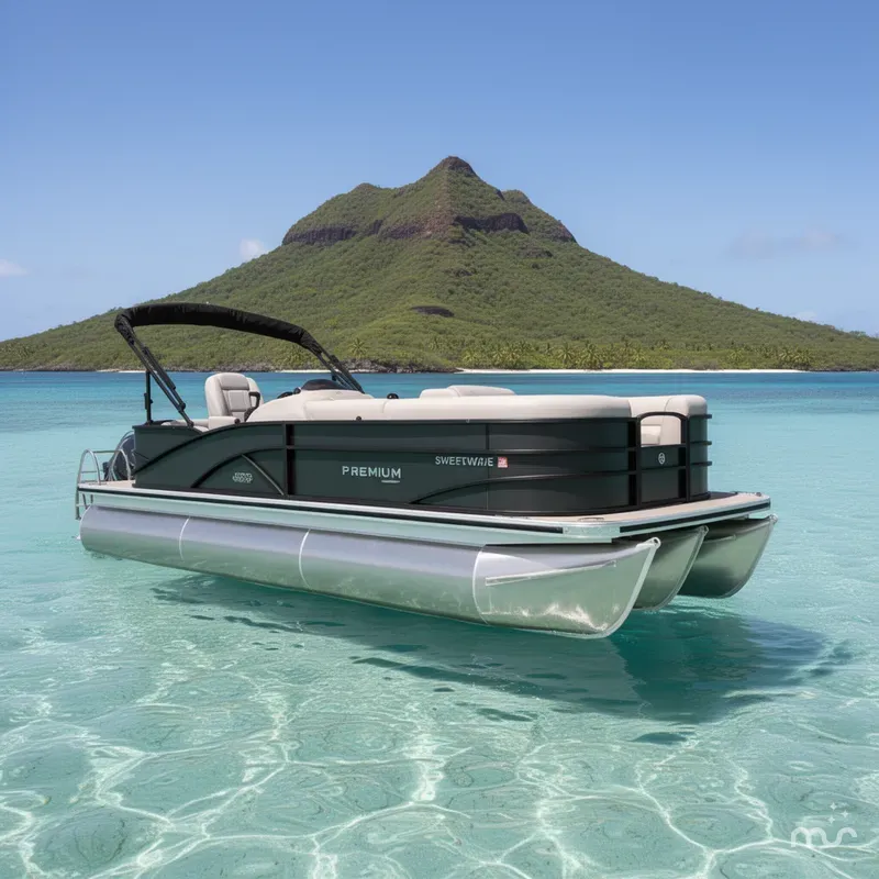 Slide: The Image of Godfrey Sweetwater Premium 235 Tritoon - 200 HP Suzuki 2019 - 2