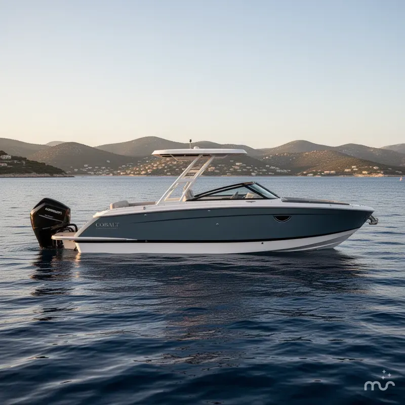 Slide: The Image of Cobalt R8 Outboard Coastal Edition Bowrider 2025 - 2