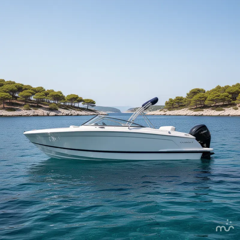 Slide: The Image of Cobalt R4 Outboard Coastal Edition Bowrider 2025 - 2