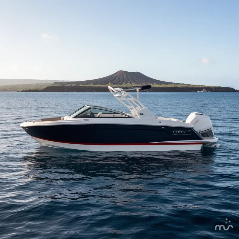 Slide: The Image of Cobalt R4 Outboard Coastal Edition Bowrider 2026 - 2