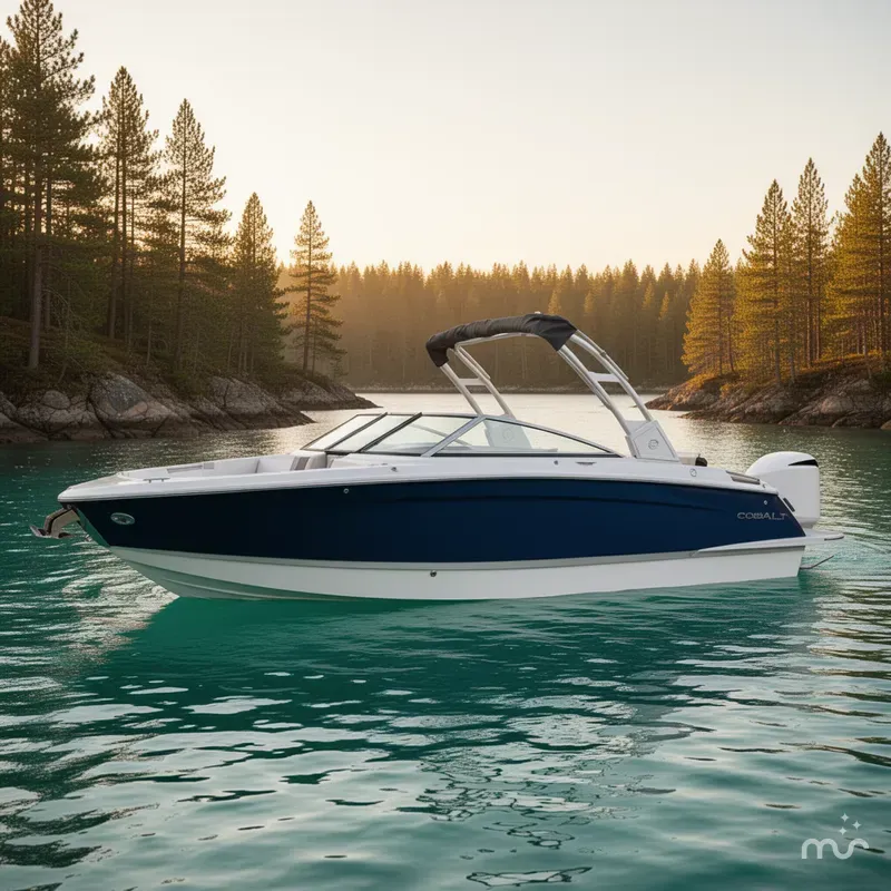 Slide: The Image of Cobalt R6 Outboard Coastal Edition Bowrider 2026 - 2