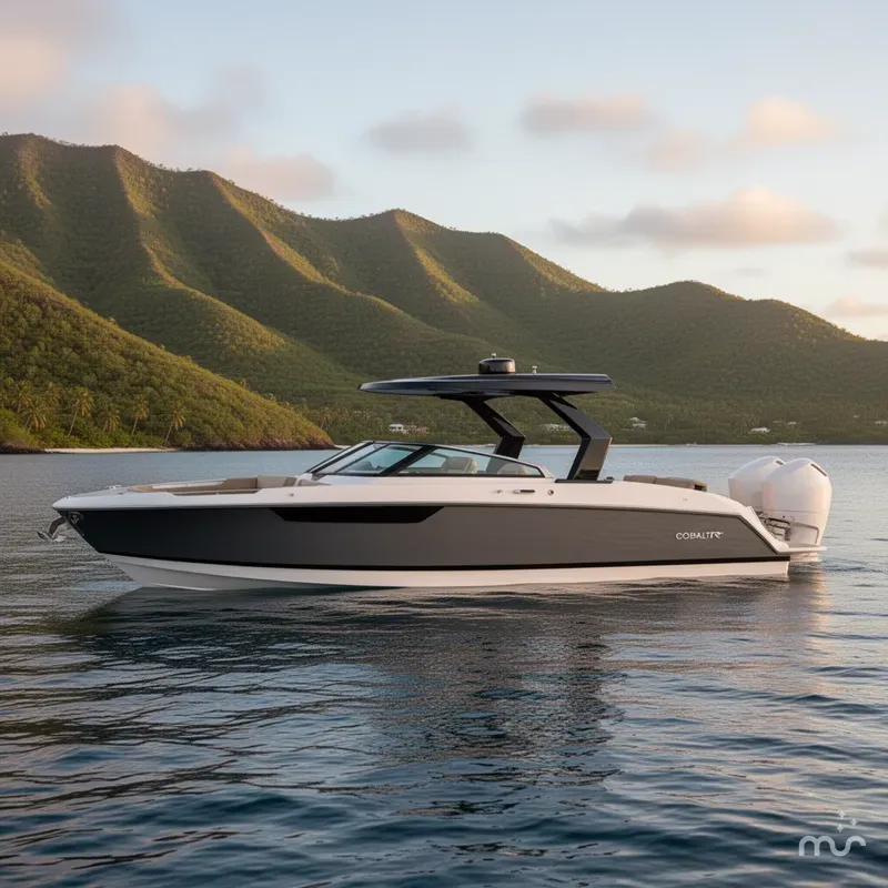 Slide: The Image of Cobalt R31 Outboard Coastal Edition Bowrider 2026 - 2