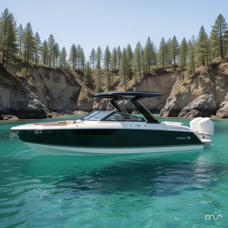 Slide: The Image of Cobalt R31 Outboard Coastal Edition Bowrider 2026 - 2