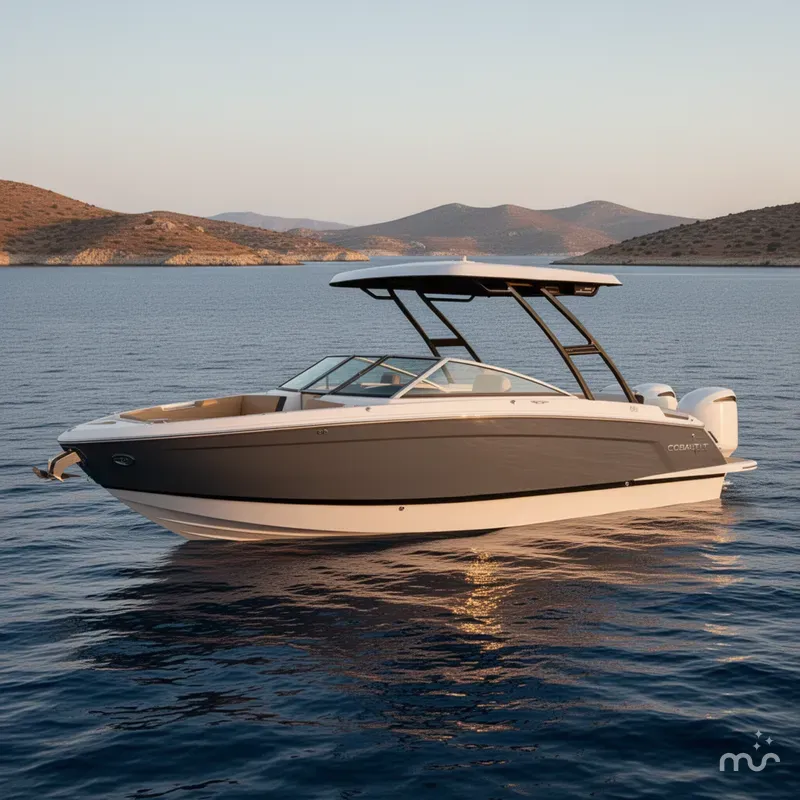 Slide: The Image of Cobalt R6 Outboard Coastal Edition Bowrider 2026 - 2