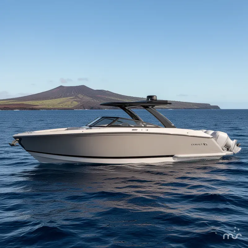 Slide: The Image of Cobalt R33 Outboard Coastal Edition Bowrider 2026 - 2