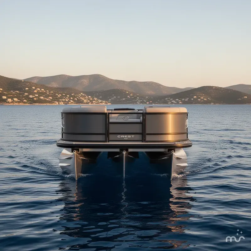 Slide: The Image of Crest Caribbean RS SLC 250 25 Ft. Pontoon Boat 2024 - 1