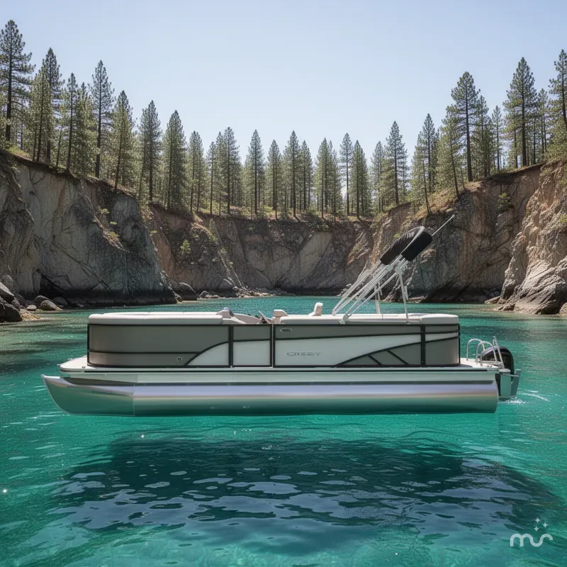 Slide: The Image of Crest Classic L 220 22 Ft. Pontoon Boat 2025 - 2