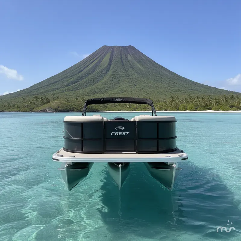 Slide: The Image of Crest Classic L 220 SLC 22 Ft. Pontoon Boat 2025 - 1
