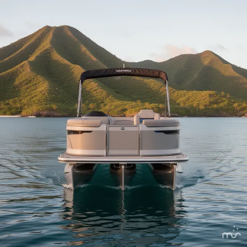 Slide: The Image of Manitou Explore 22 Max Bench Pontoon Boat 2025 - 1