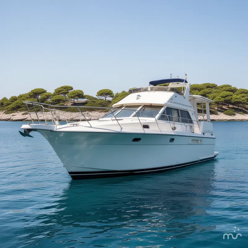 Slide: The Image of Carver Yachts 440 Aft Cabin Motor Yacht 1994 - 1