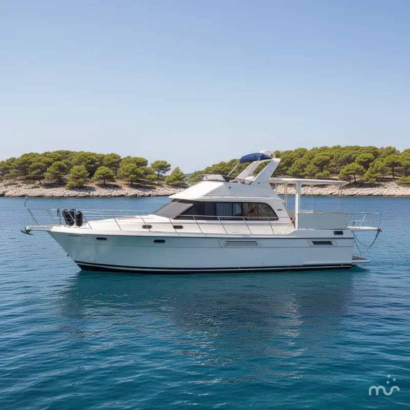 Slide: The Image of Carver Yachts 440 Aft Cabin Motor Yacht 1994 - 2