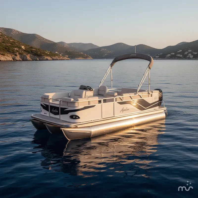 Slide: The Image of Avalon Venture Cruise Rear Bench - 21 FT w/ 60HP Mercury! 2026 - 1