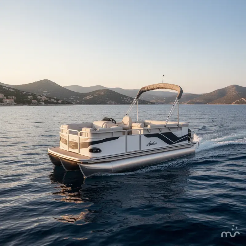 Slide: The Image of Avalon Venture Cruise Rear Bench - 21 FT w/ 60HP Mercury! 2026 - 2
