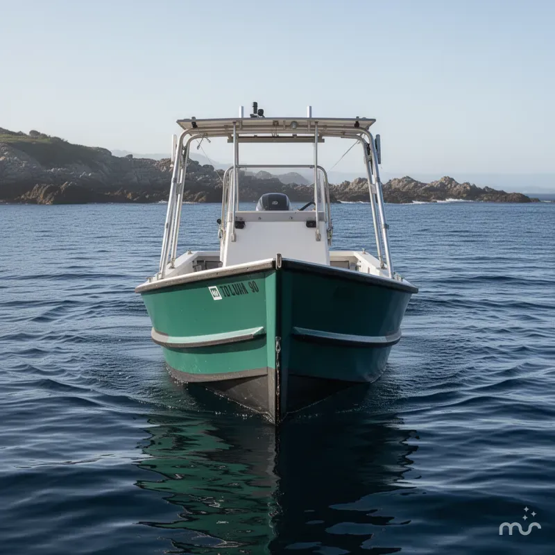 Slide: The Image of Homemade TOLMAN SKIFF OB 90HP SUZUKI AND TRAILER 2017 - 1