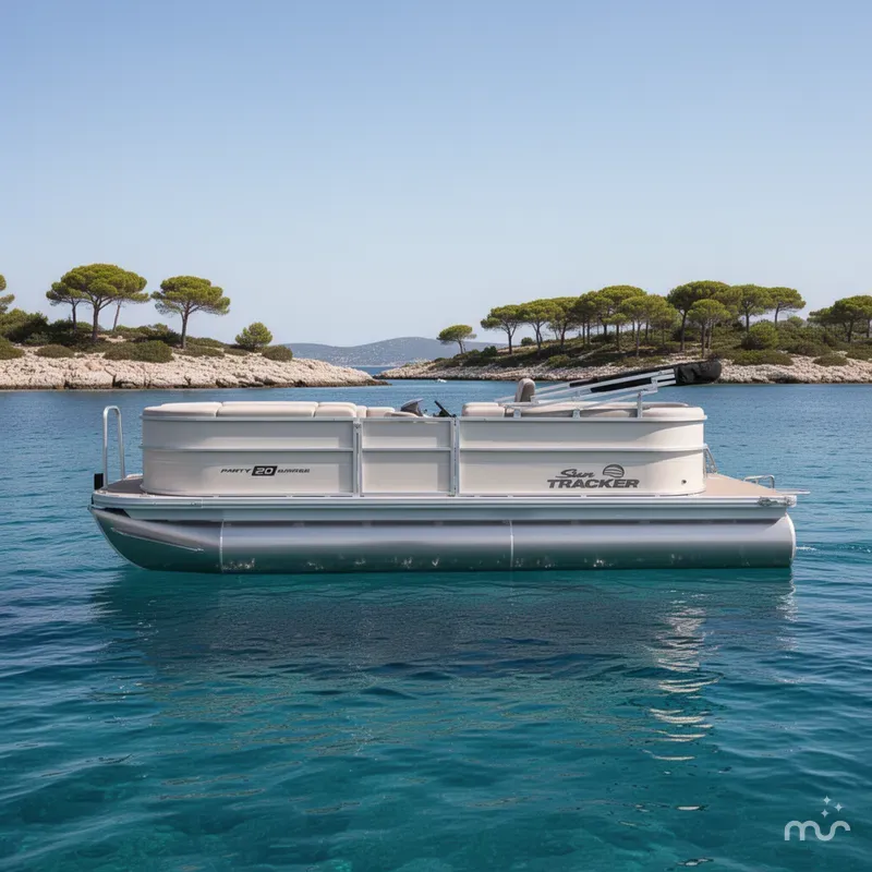 Slide: The Image of Sun Tracker Party Barge 20 DLX 2026 - 2