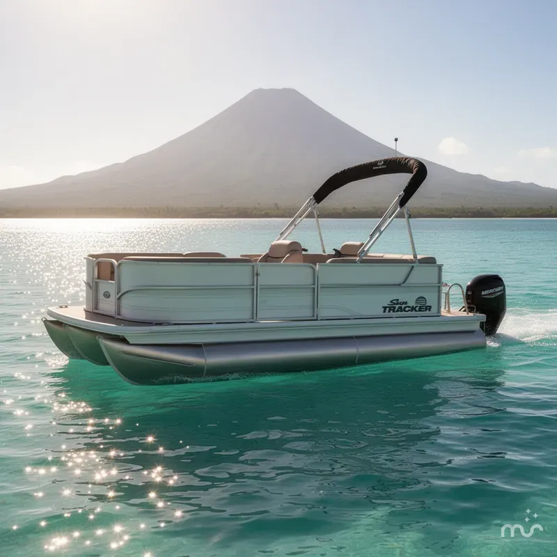 Slide: The Image of Sun Tracker Party Barge 16 DLX 2026 - 4