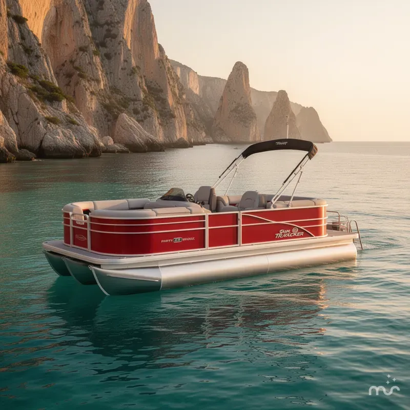 Slide: The Image of Sun Tracker Party Barge 22 DLX 2026 - 2