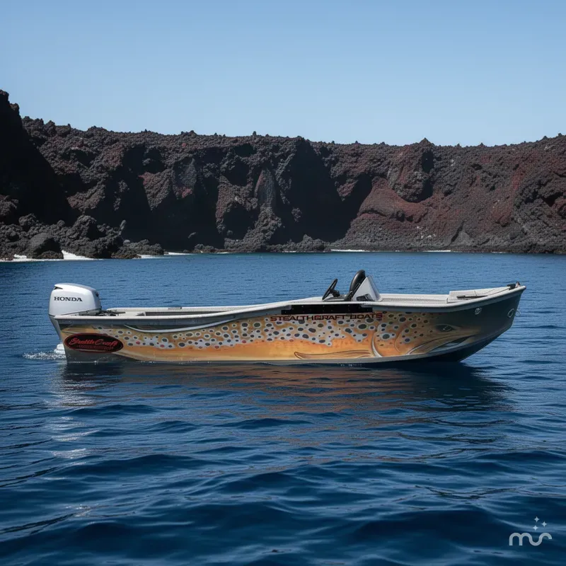 Slide: The Image of Stealth Craft Boats 16 Power Drifter W/Honda Tiller Jet 65HP Engine An 2021 - 2