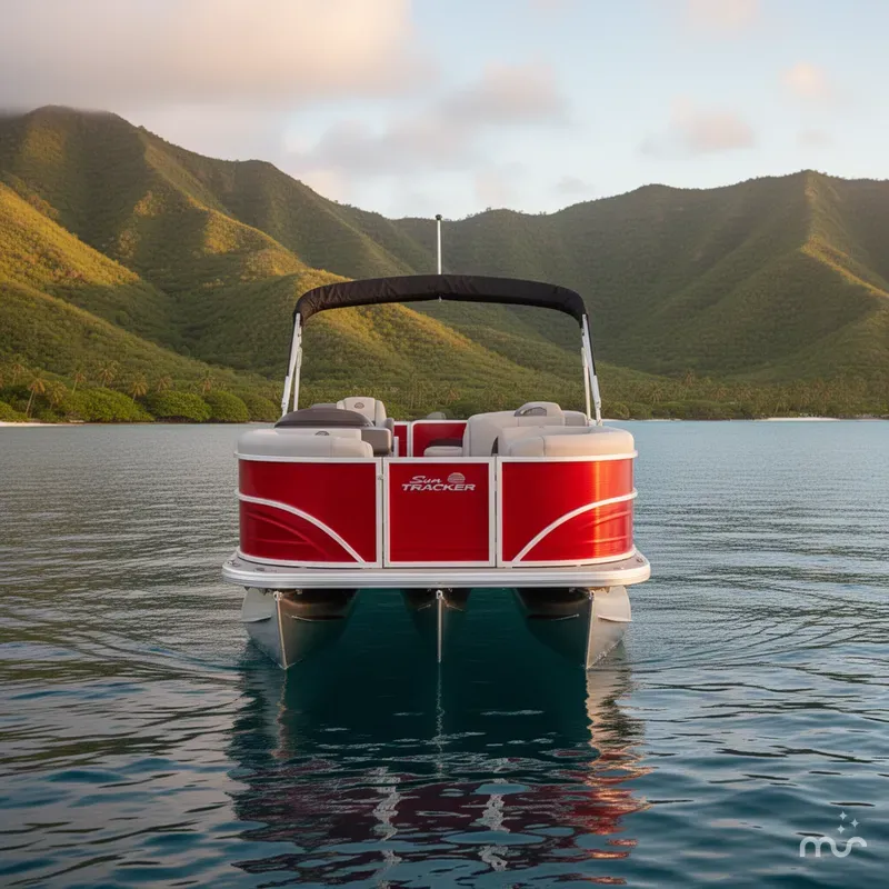 Slide: The Image of Sun Tracker Party Barge 18 DLX 2026 - 1