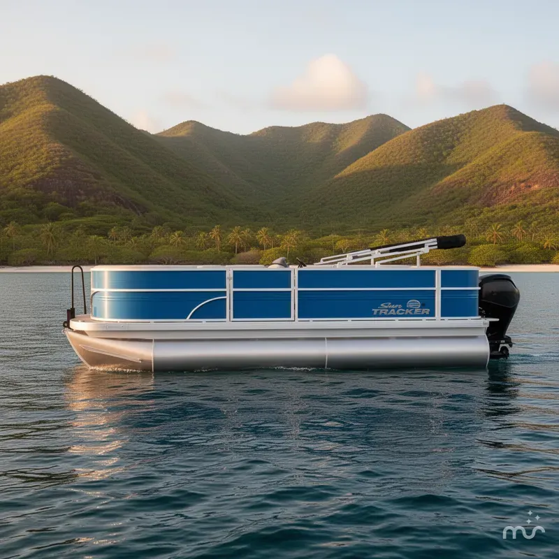 Slide: The Image of Sun Tracker Party Barge 18 DLX 2026 - 2
