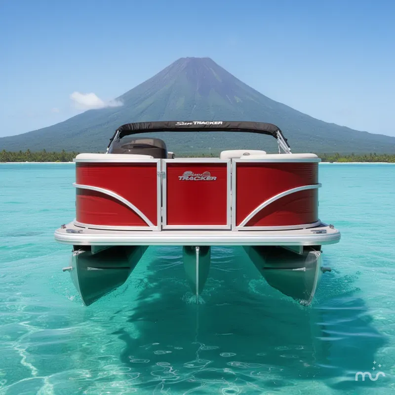 Slide: The Image of Sun Tracker Party Barge 16 DLX 2026 - 1