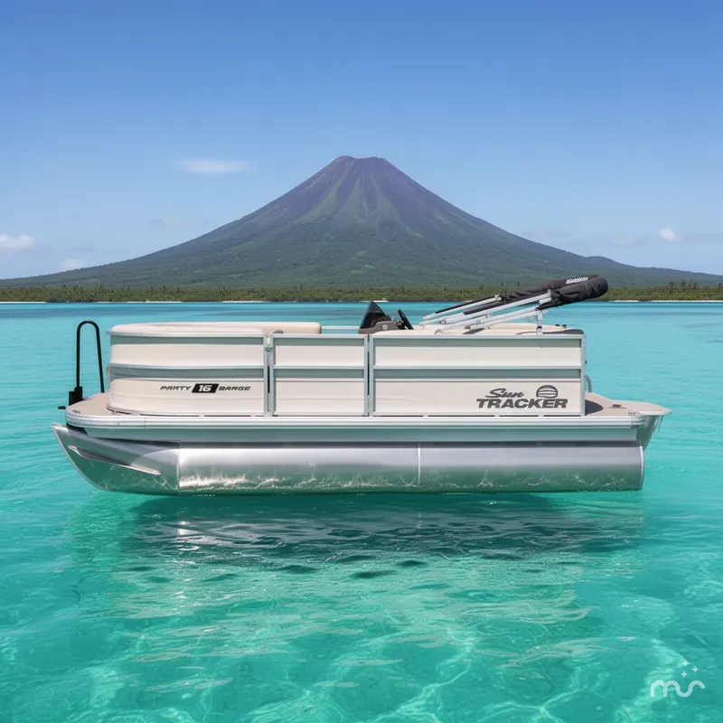 Slide: The Image of Sun Tracker Party Barge 16 DLX 2026 - 2
