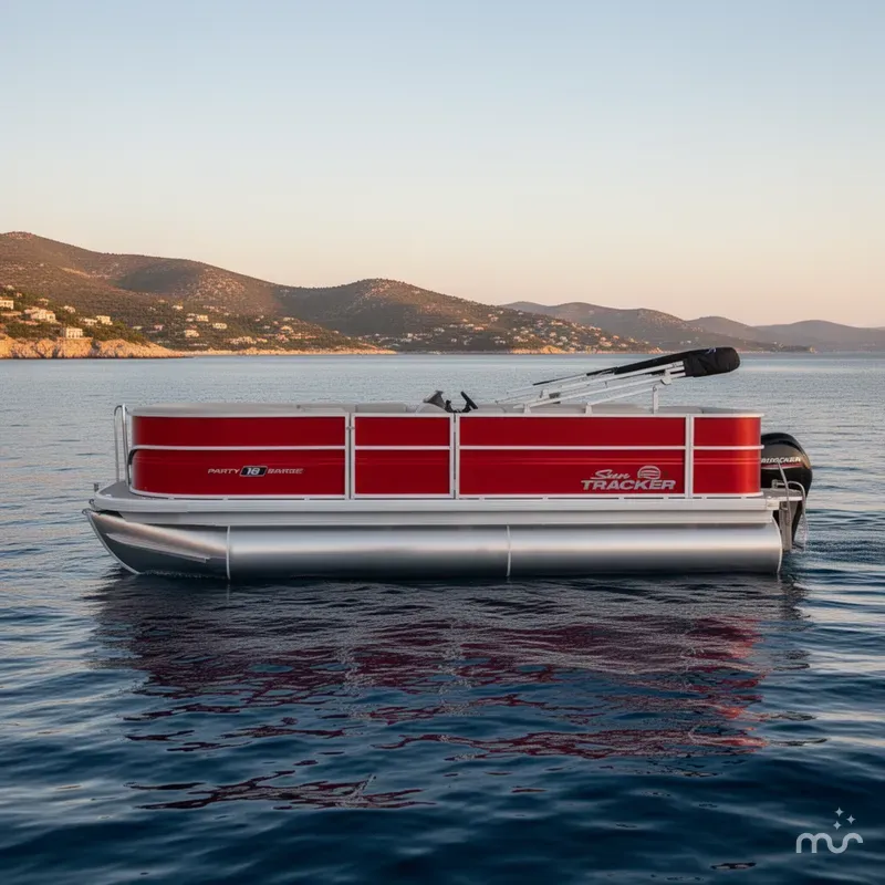 Slide: The Image of Sun Tracker Party Barge 18 DLX 2026 - 2