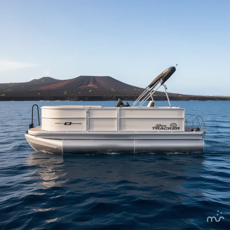 Slide: The Image of Sun Tracker Party Barge 16 DLX 2026 - 2