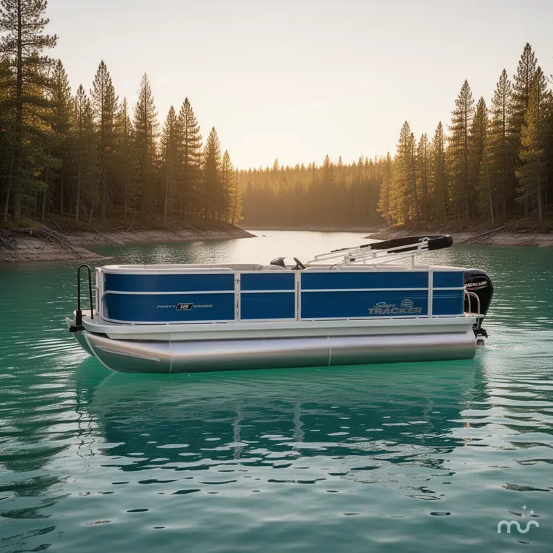 Slide: The Image of Sun Tracker Party Barge 18 DLX 2026 - 2
