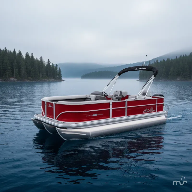 Slide: The Image of Sun Tracker Party Barge 18 DLX 2026 - 4
