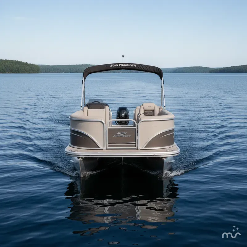 Slide: The Image of Sun Tracker Party Barge 16 DLX 2026 - 1
