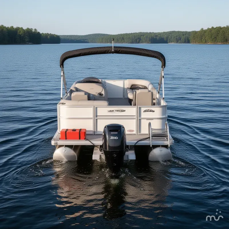 Slide: The Image of Sun Tracker Party Barge 16 DLX 2026 - 3