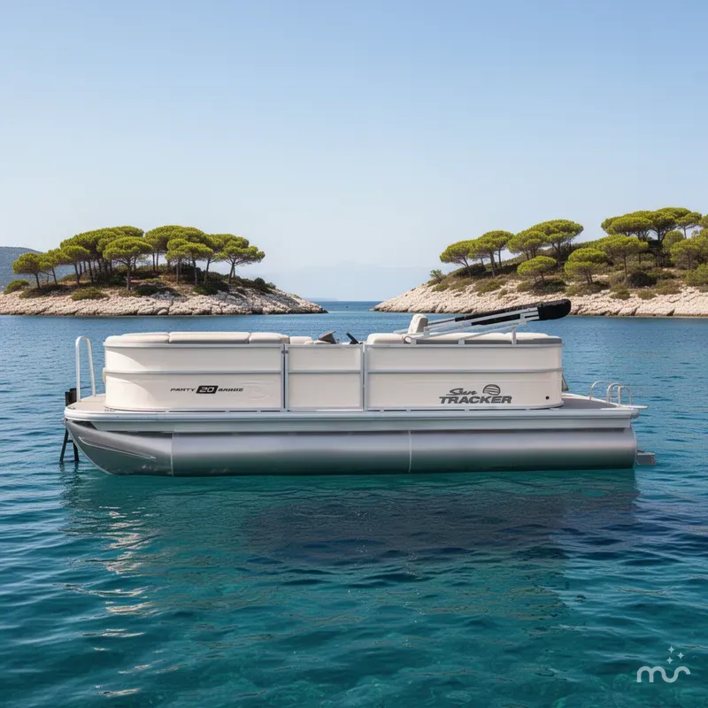 Slide: The Image of Sun Tracker Party Barge 20 DLX 2026 - 2