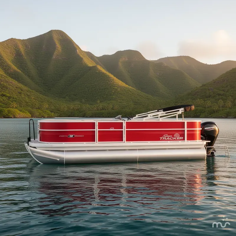 Slide: The Image of Sun Tracker Party Barge 18 DLX 2026 - 2