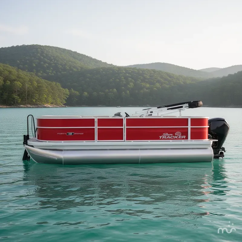 Slide: The Image of Sun Tracker Party Barge 18 DLX 2026 - 2