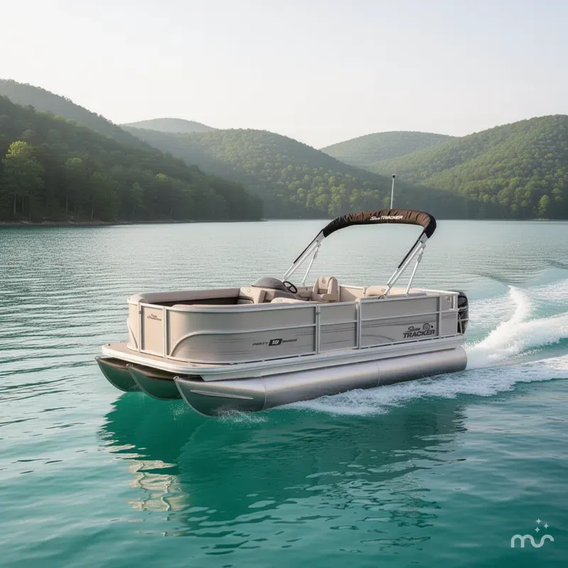 Slide: The Image of Sun Tracker Party Barge 18 DLX 2026 - 4