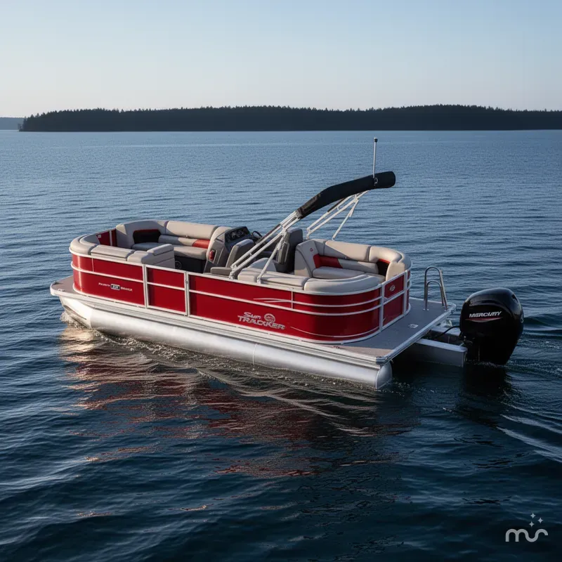 Slide: The Image of Sun Tracker Party Barge 22 DLX 2026 - 2