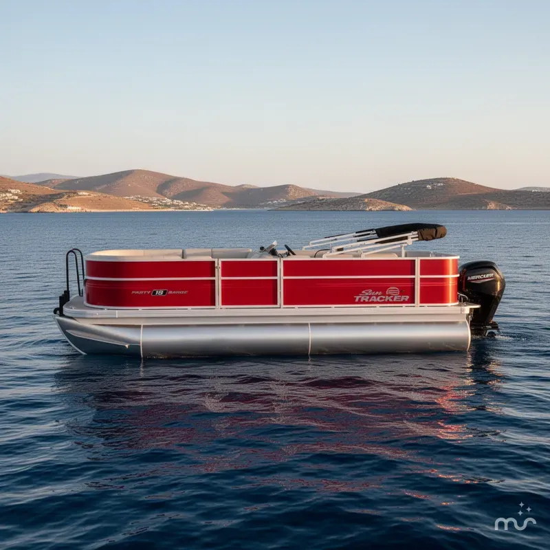 Slide: The Image of Sun Tracker Party Barge 18 DLX 2026 - 2