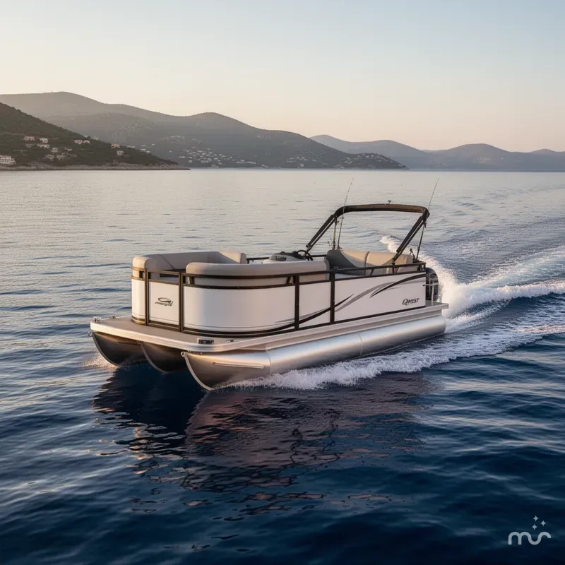Slide: The Image of Angler Qwest Pontoons 7515 LEISURE CRUISE 2026 - 2