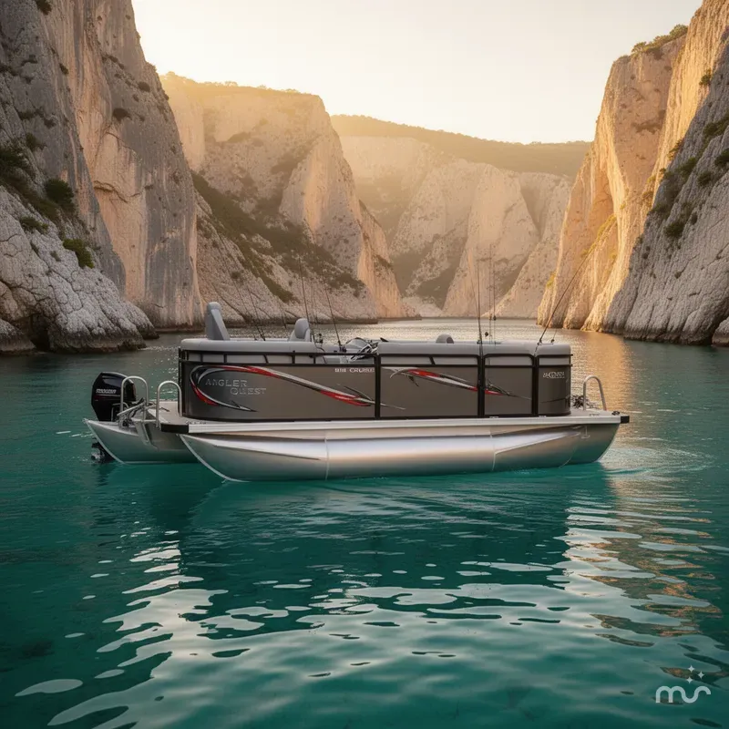 Slide: The Image of Angler Qwest Pontoons 818 PANFISH CRUISE 2026 - 1