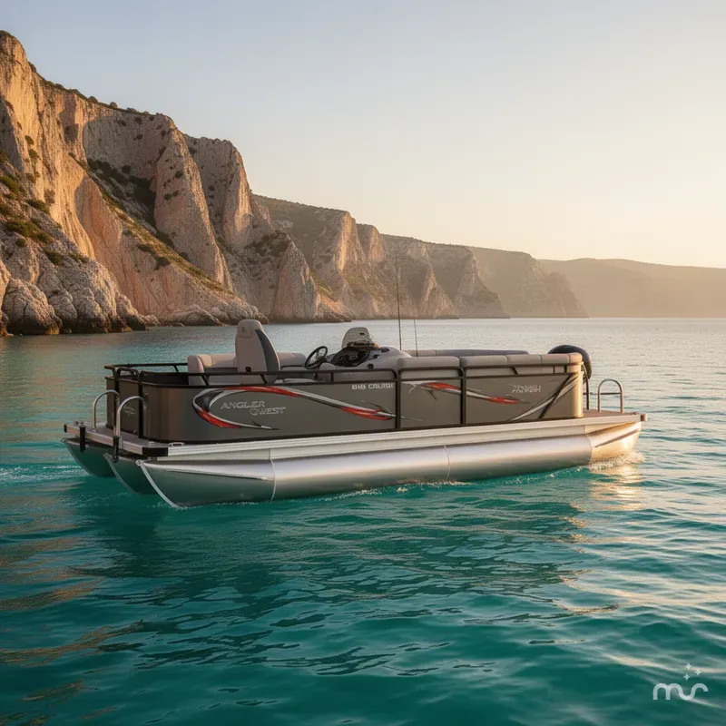Slide: The Image of Angler Qwest Pontoons 818 PANFISH CRUISE 2026 - 2