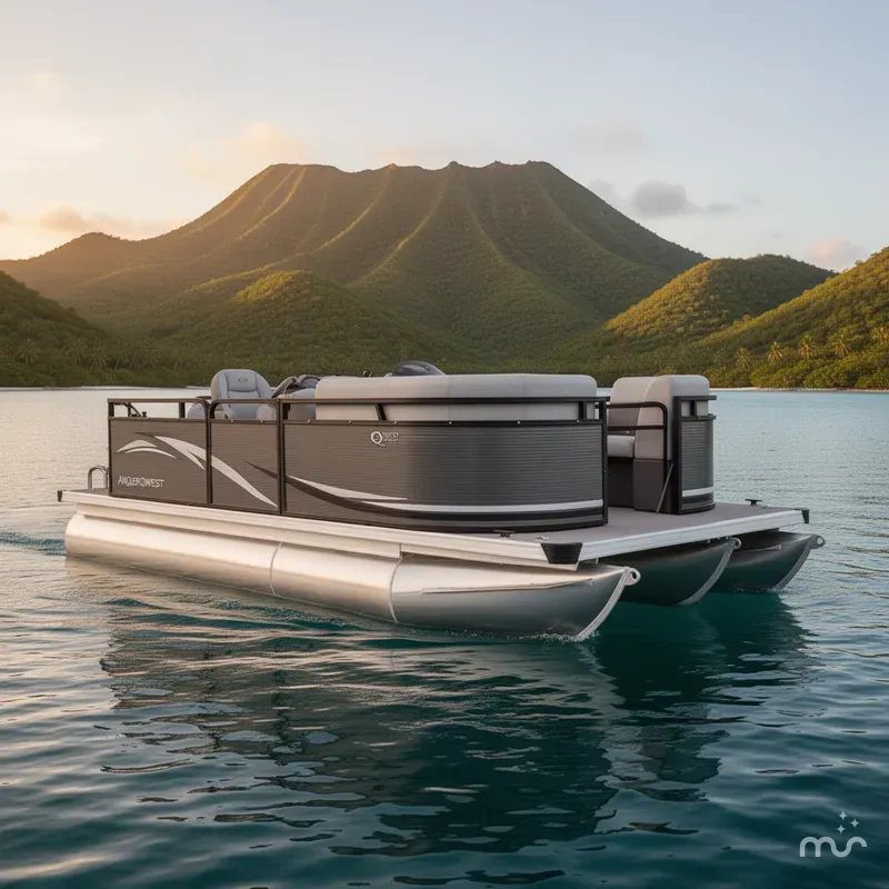 Slide: The Image of Angler Qwest Pontoons 7515 Leisure Qwest 2026 - 2